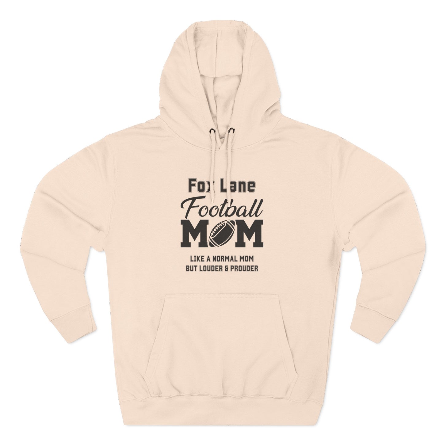Football Mom Fleece Hoodie - Comfy Gift for Moms, Ideal for Sports Events, Game Days, Cozy Wear, Unique Mom Gift