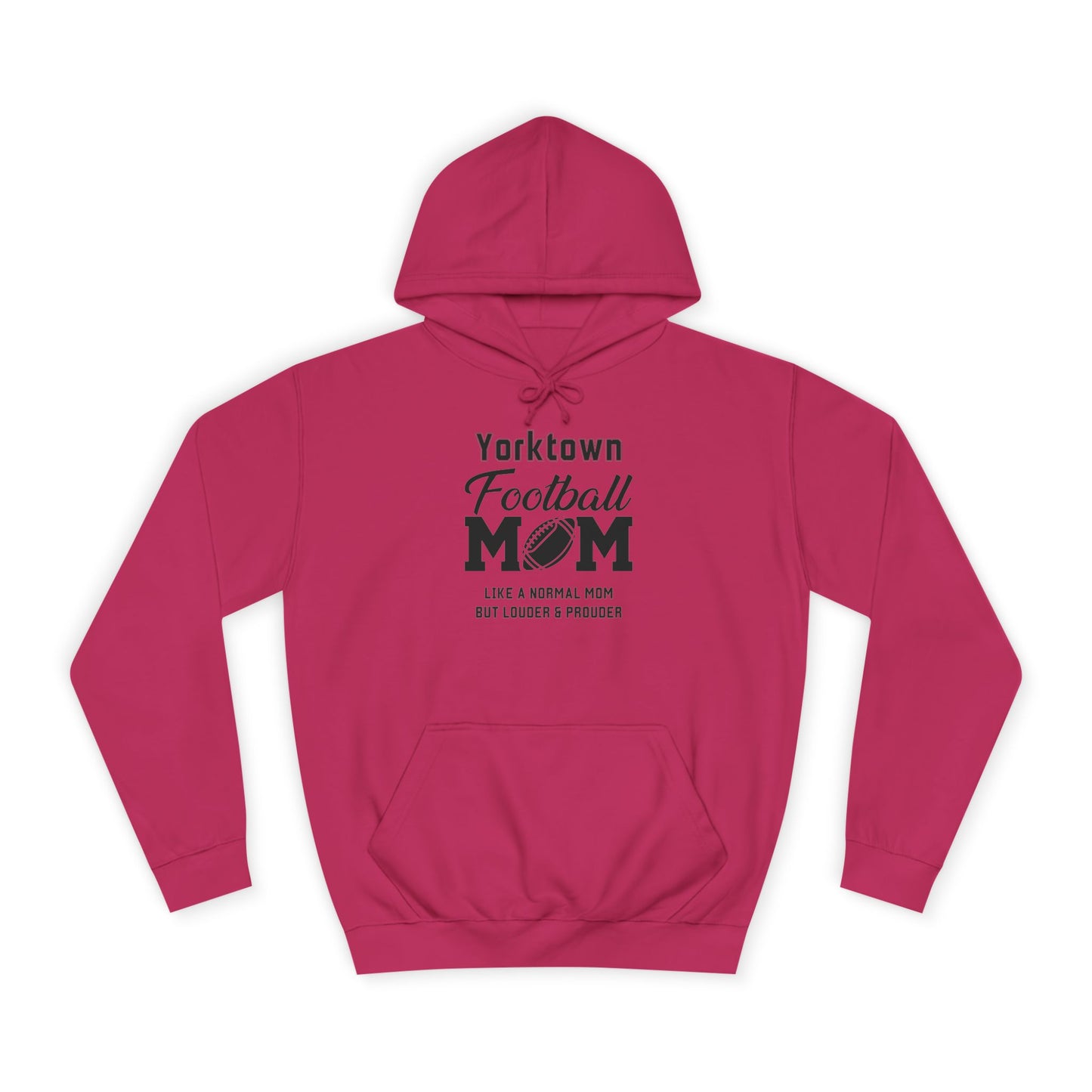 Yorktown Football Mom Unisex Hoodie, Perfect for Game Day, Gift for Sports Moms, College Spirit Wear, Cozy Athletic Sweatshirt
