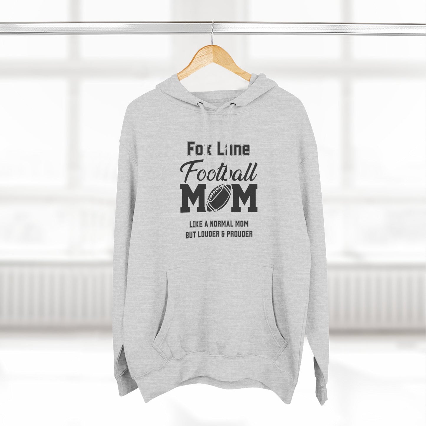 Football Mom Fleece Hoodie - Comfy Gift for Moms, Ideal for Sports Events, Game Days, Cozy Wear, Unique Mom Gift