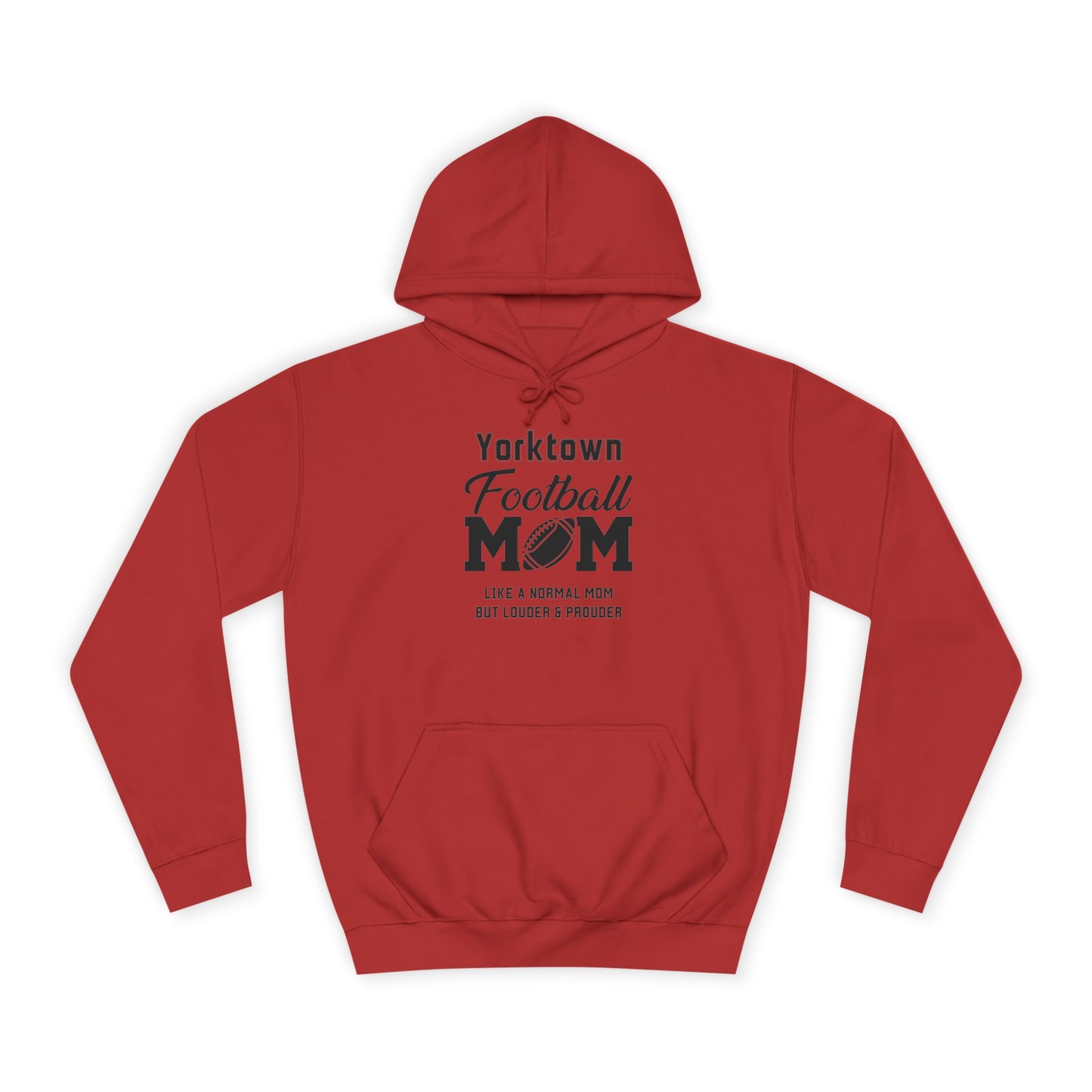 Yorktown Football Mom Unisex Hoodie, Perfect for Game Day, Gift for Sports Moms, College Spirit Wear, Cozy Athletic Sweatshirt