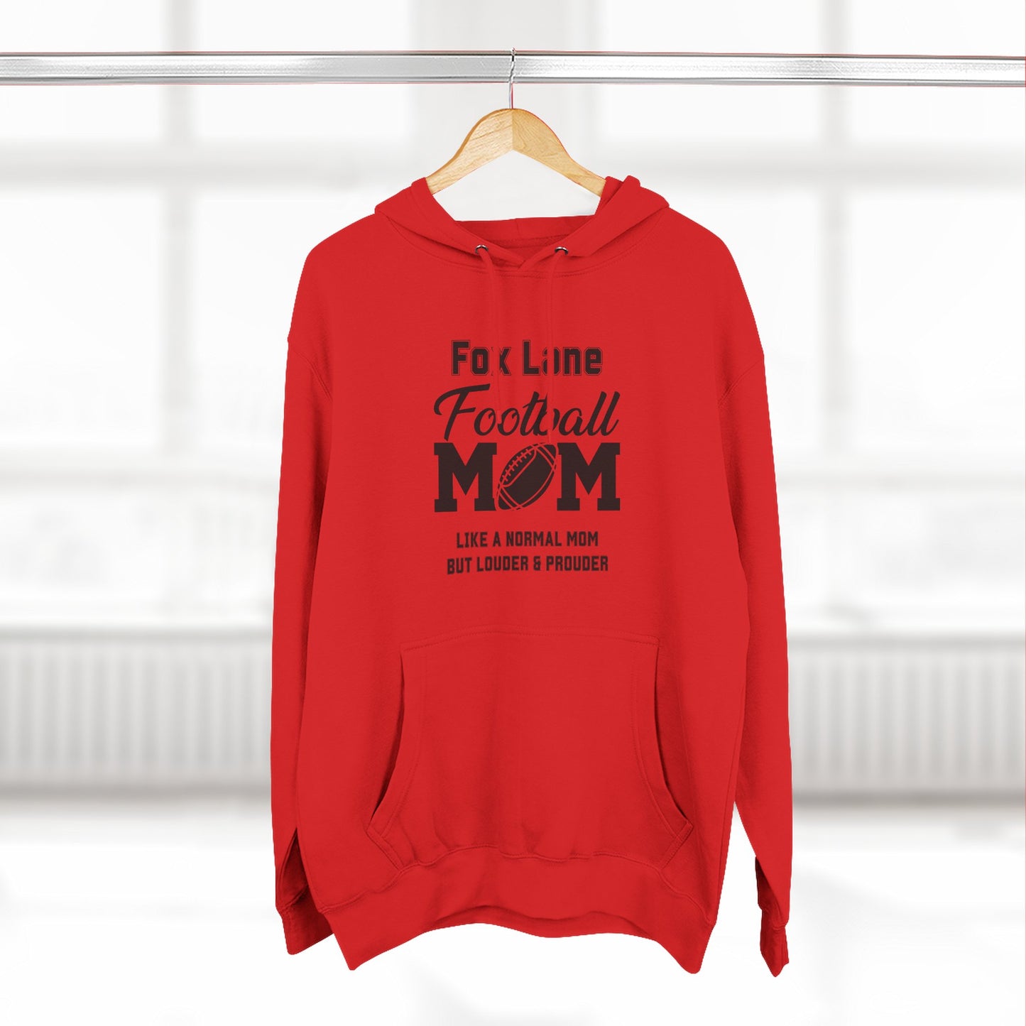Football Mom Fleece Hoodie - Comfy Gift for Moms, Ideal for Sports Events, Game Days, Cozy Wear, Unique Mom Gift