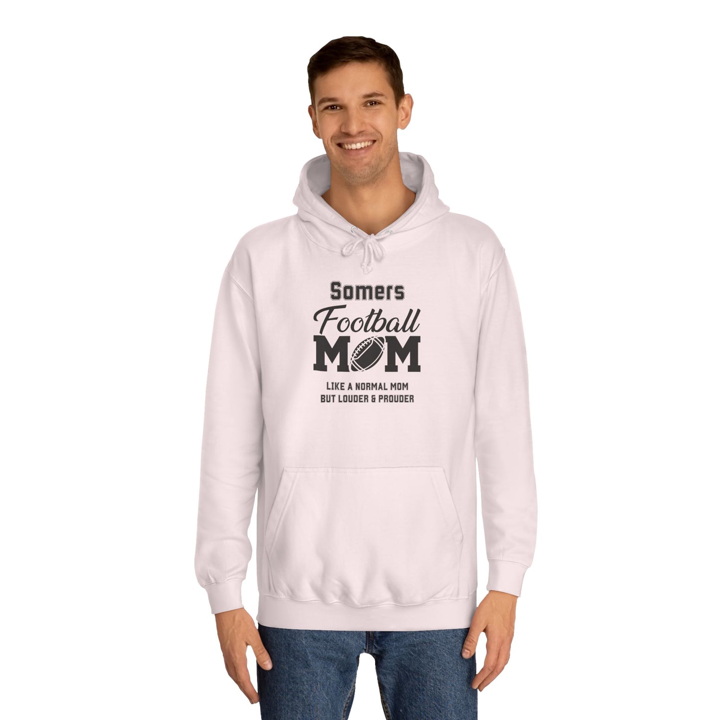 Football Mom Unisex College Hoodie – Perfect for Game Day, Sports Events, Proud Moms, and Everyday Casual Wear!