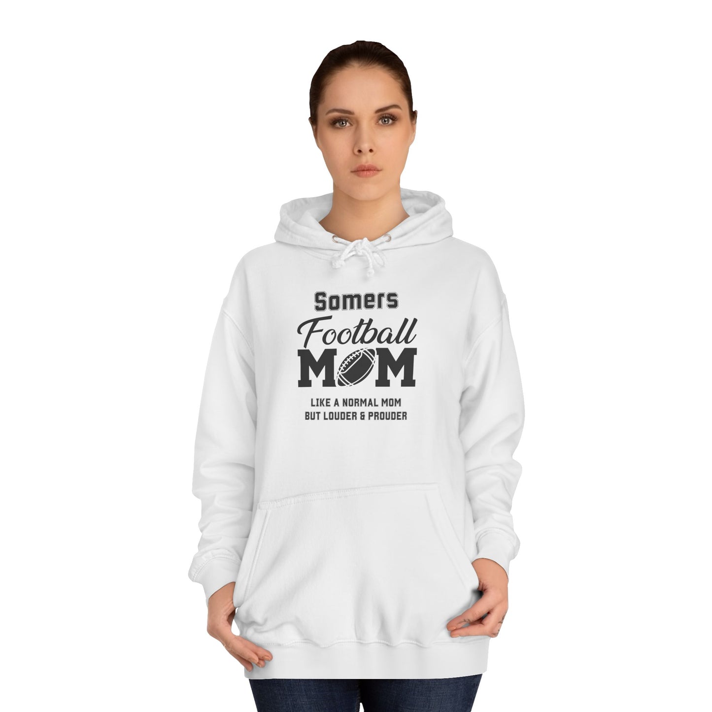 Football Mom Unisex College Hoodie – Perfect for Game Day, Sports Events, Proud Moms, and Everyday Casual Wear!