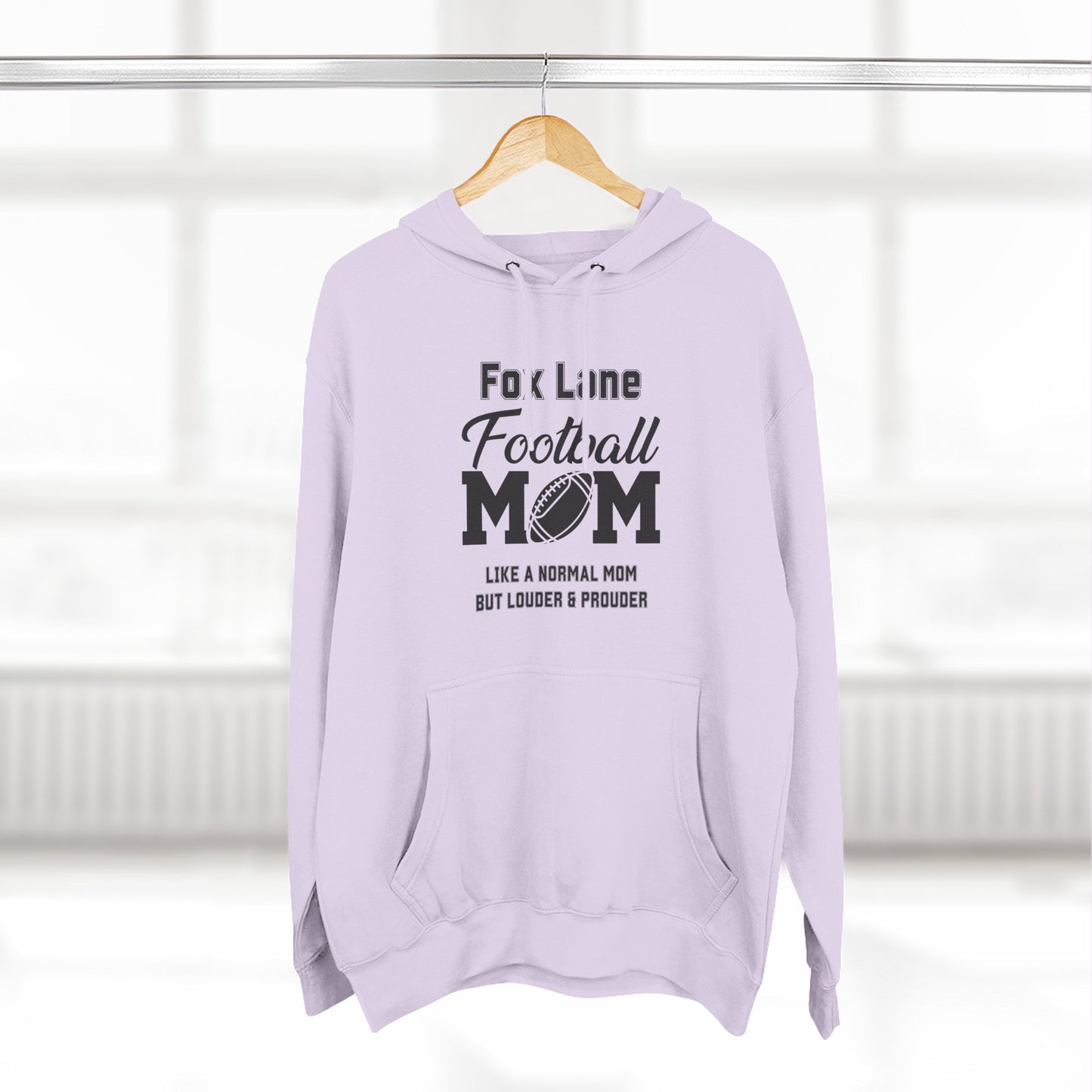 Football Mom Fleece Hoodie - Comfy Gift for Moms, Ideal for Sports Events, Game Days, Cozy Wear, Unique Mom Gift