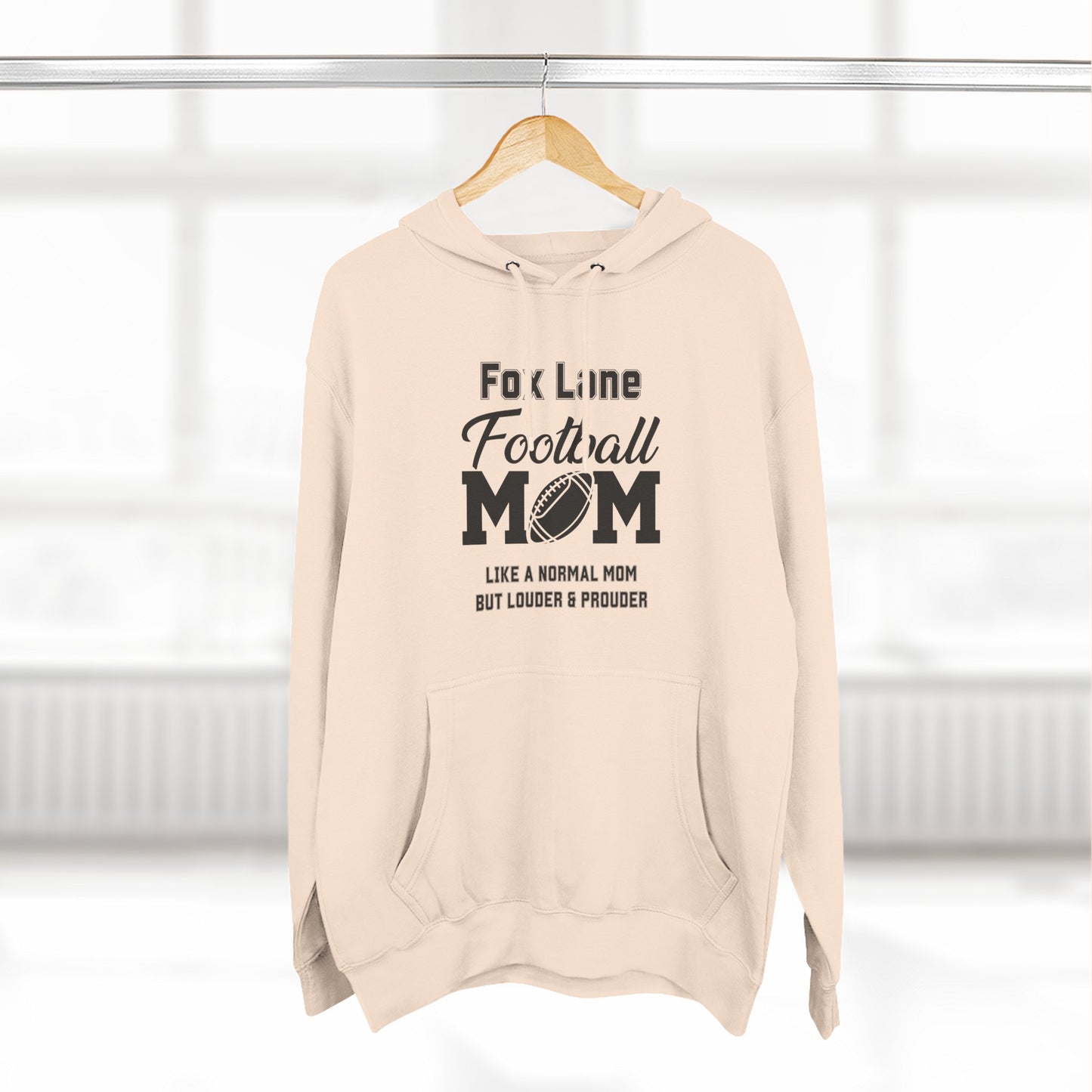 Football Mom Fleece Hoodie - Comfy Gift for Moms, Ideal for Sports Events, Game Days, Cozy Wear, Unique Mom Gift